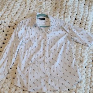 Floral print button down